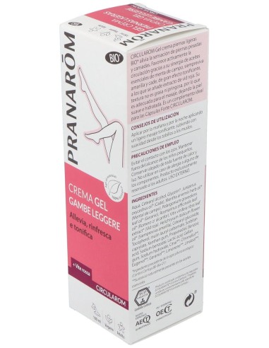Pranarom Circularom Gel Crema Piernas Ligeras Bio, 100 Ml