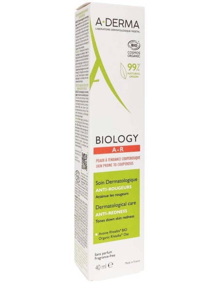 A-Derma Biology Cuidado Dermatológico Anti-Rojeces, 40 Ml