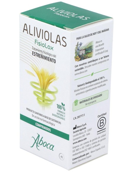 Aboca Aliviolas Fisiolax, 45 Comprimidos