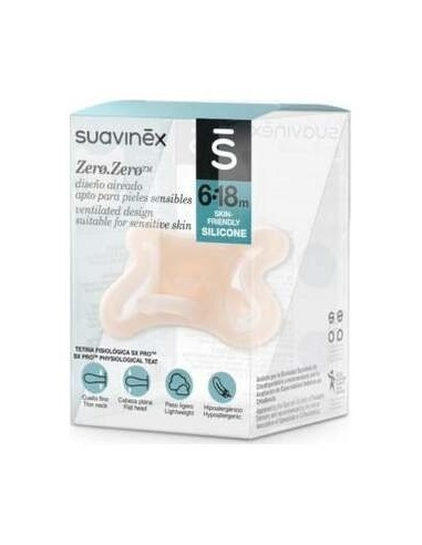 Suavinex Sx Pro Zero Zero Chupete Silicona 6-18 Meses, 1 Ud