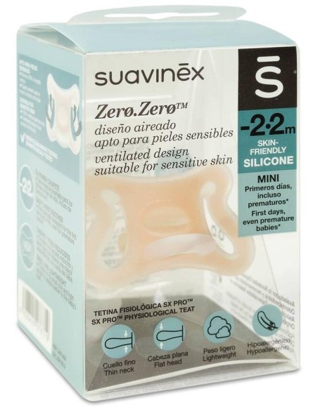 Suavinex Sx Pro Zero Zero Chupete Silicona 2 Meses, 1 Ud