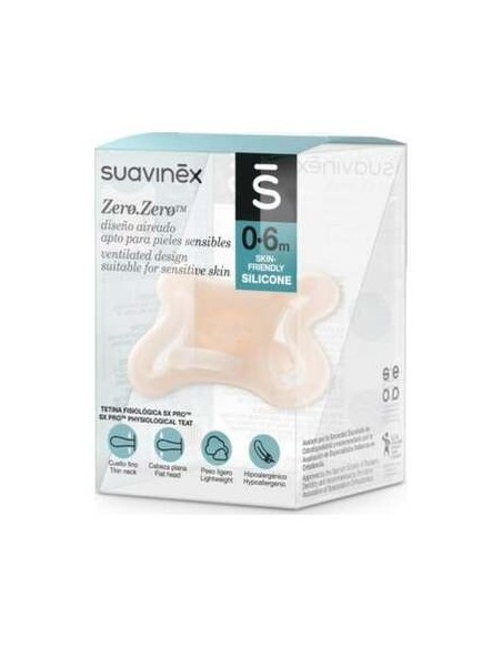 Suavinex Sx Pro Zero Zero Chupete Silicona 0-6 Meses, 1 Ud