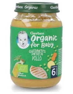 Gerber Organic Tarrito Patata, Guisante Y Pollo, 190 Gr