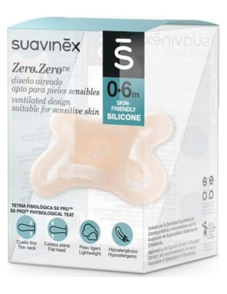 Suavinex Sx Pro Zero Zero Chupete Silicona 0-6 Meses, 1 Ud