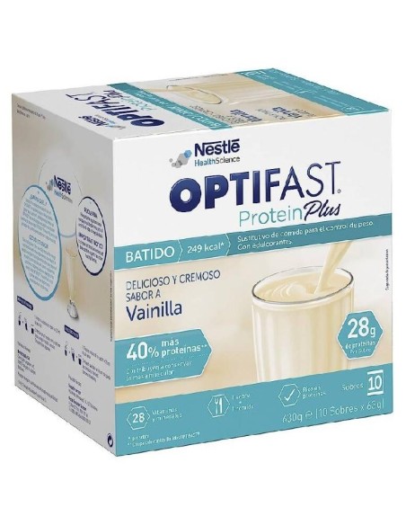 Nestlé Optifast Protein Plus Vainilla 63 G, 10 Sobres