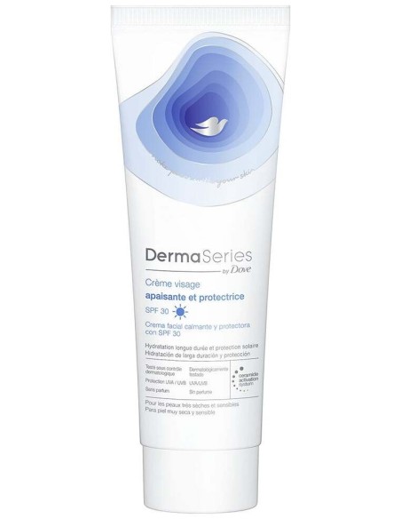 Dove Dermaseries Crema Facial Calmante Protectora Spf30, 50 Ml
