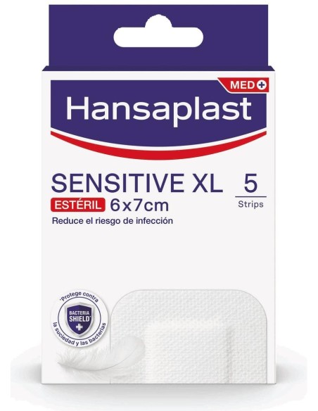 Hansaplast Med+ Sensitive Xl Apósitos 6X7Cm 5Uds