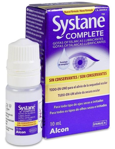 Alcon Systame Complete Sin Conservantes, 10 Ml