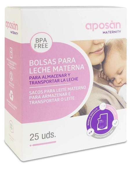 Aposan Bolsas Para Leche Materna Maternity 25Uds