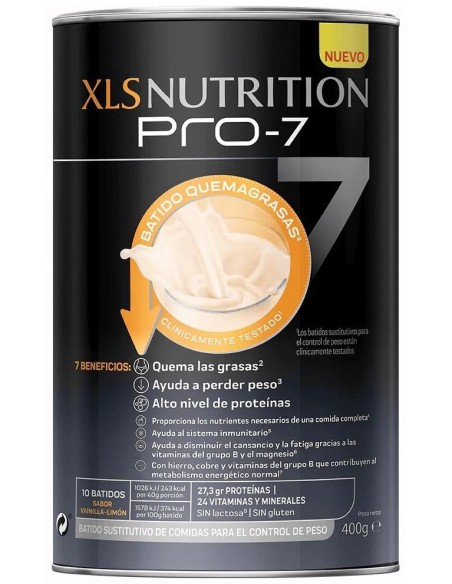 Xls Nutrition Pro-7 Sabor Vainilla-Limón, 400 G