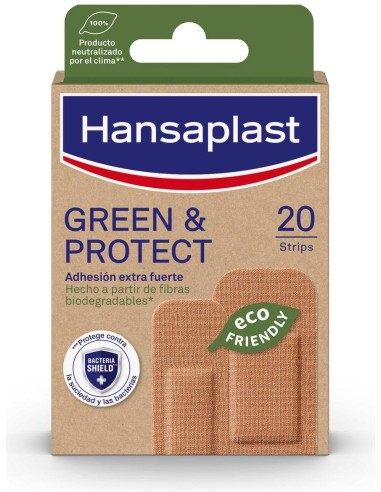 Hansaplast Green Y Protect Apósitos 2 Tamaños 20Uds