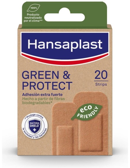 Hansaplast Green Y Protect Apósitos 2 Tamaños 20Uds