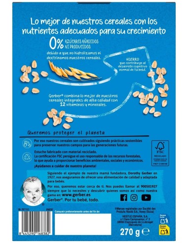 Gerber Multicererales Con Fruta, 270 G