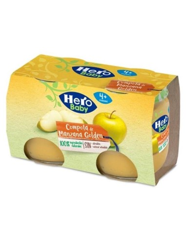 Hero Baby Compota De Manzana, 2 X 120 G