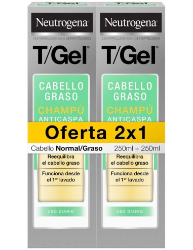 Duplo Neutrogena Champú Cabello Normal Y Graso, 2 X 250 Ml