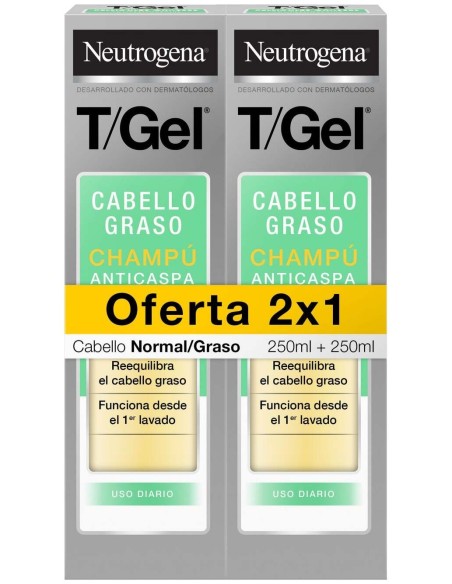 Duplo Neutrogena Champú Cabello Normal Y Graso, 2 X 250 Ml