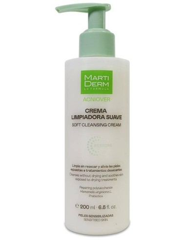 Martiderm Acniover Restore Crema Limpiadora Suave, 200 Ml