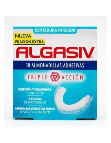 Algasiv Almohadillas Adhesivas Protesis Inferior 18Uds