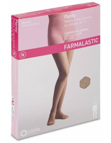 Farmalastic Panty-Media Hasta La Cintura (E-T)Comp. Normal T-Extra Grande Beige 1Ud