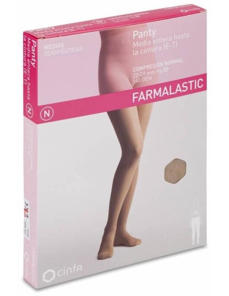 Farmalastic Panty-Media Hasta La Cintura (E-T)Comp. Normal T-Extra Grande Beige 1Ud