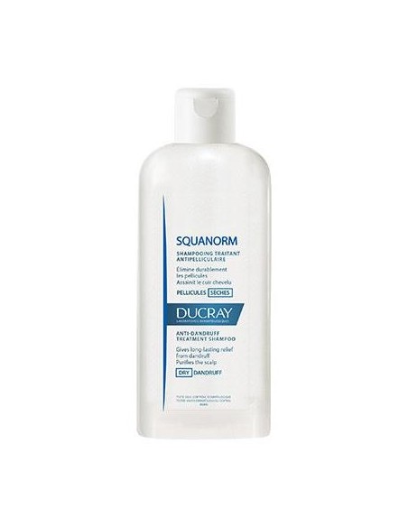 Ducray Squanorm Champú Tratante Anticaspa Caspa Seca, 200 Ml