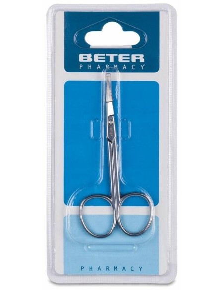 Tijera Manicura Pieles Curva Cromada Beter, 1 Ud