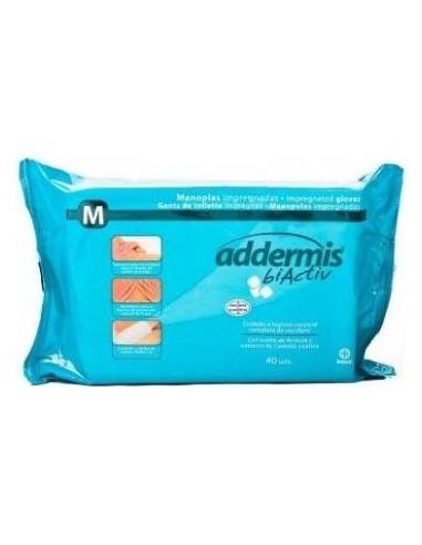 Addermis Biactiv Manoplas Impregnadas, 40 Uds