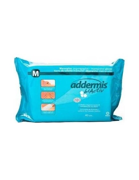 Addermis Biactiv Manoplas Impregnadas, 40 Uds