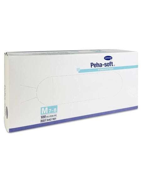 Peha-Soft Guantes Látex Desechables Sin Polvo Talla M 100Uds