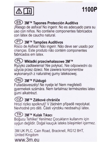 3M Tapones Para El Ruido De Poliuretano 2 Pares