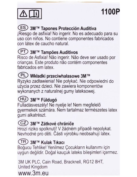 3M Tapones Para El Ruido De Poliuretano 2 Pares