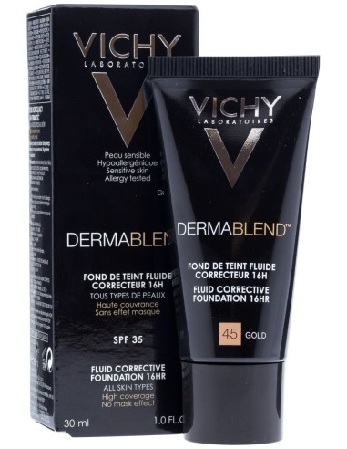 Dermablend Fondo De Maquillaje Corrector Vichy Cosmetica Correctora, 45 Gold