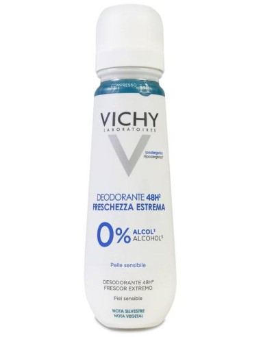 Vichy Déodorant Fraîcheur Extrême 48H Note Végétal Aérosol