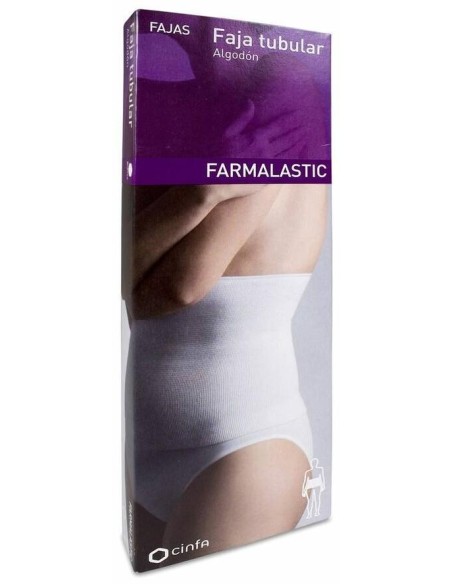 Farmalastic Faja Tubular De Algodón Blanca Talla 4, 1 Ud