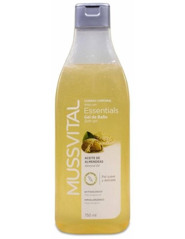 Mussvital Essentials Gel De Baño Aceite De Almendras, 750 Ml