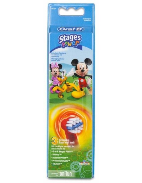 Oral-B Recambio Cepillo Dental Eléctrico Stages Power, 3 Uds