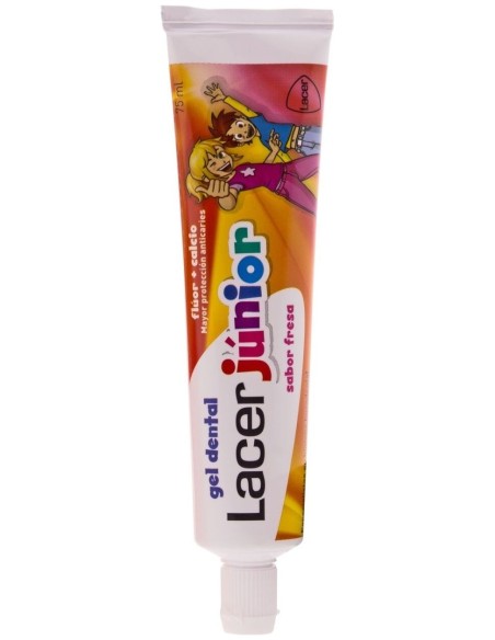 Lacer Junior Gel Dental Sabor Fresa, 75 Ml