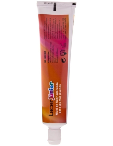 Lacer Junior Gel Dental Sabor Fresa, 75 Ml