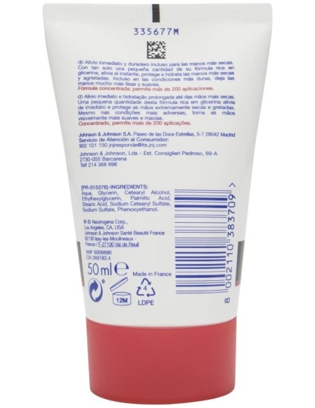 Neutrogena Crema De Manos Concentrada Sin Perfume, 50 Ml