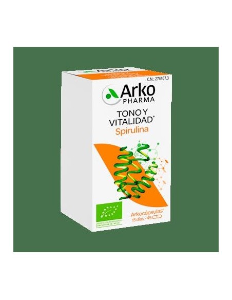 Arkopharma Arkocápsulas Spirulina, 50 Cápsulas