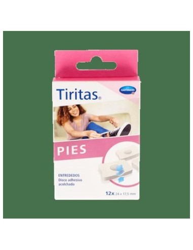 Tiritas Discos Entrededos 24 X 17,5 Mm, 12 Uds