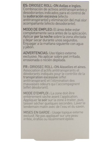 Martiderm Driosec Desodorante Roll-On Axilas O Ingles, 50 Ml