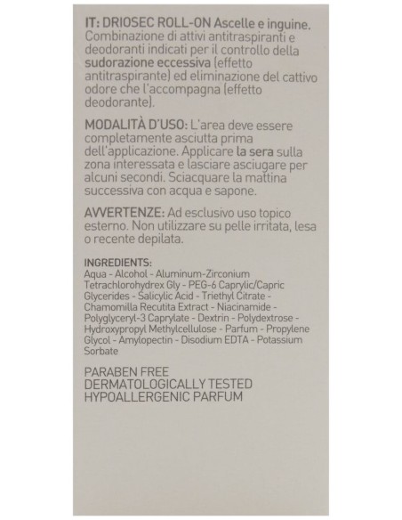 Martiderm Driosec Desodorante Roll-On Axilas O Ingles, 50 Ml