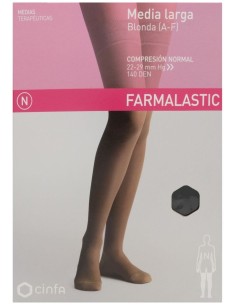 Farmalastic Media Larga De Compresión Normal Negro Extra Grande, 1 Par