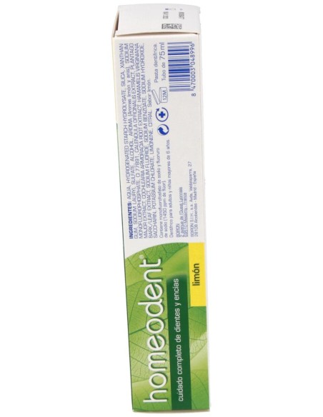 Homéodent Dentífrico Dientes Y Encías Limón 75Ml