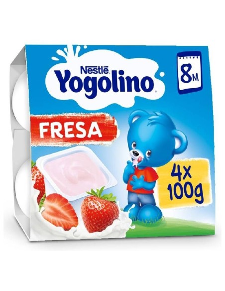 Nestlé Yogolino Fresa Postre Lácteo, 4 Uds