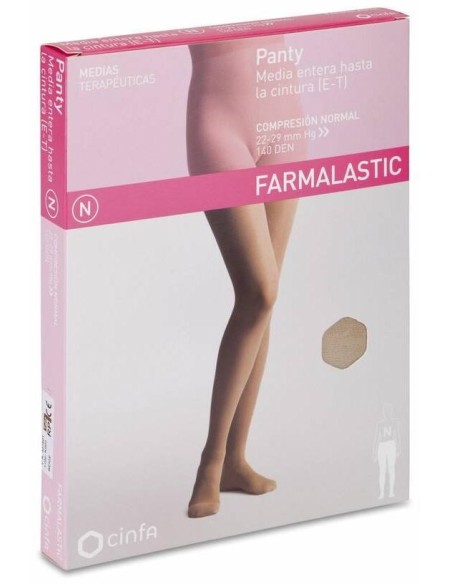 Farmalastic Panty-Media Hasta La Cintura (E-T) Compresión Normal T-Reina Plus Beige 1Ud
