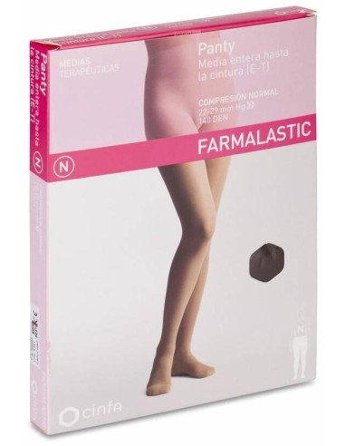 Farmalastic Panty-Media Hasta La Cintura (E-T) Comp. Normal T-Reina Plus Capuchino 1Ud