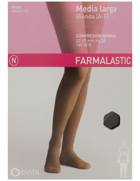Farmalastic Media Larga Blonda (A-F) Comp. Normal T-Grande Capuchino 1 Par