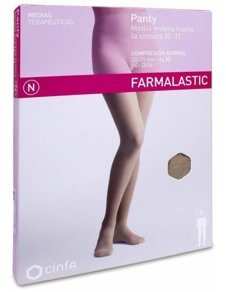 Farmalastic Panty-Media Hasta La Cintura (E-T) Compresión Normal T-Reina Plus Camel 1Ud